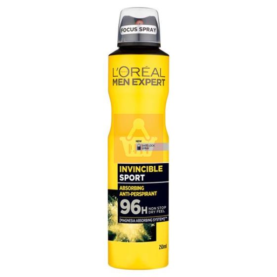 L'Oreal Men Expert Invincible Sport 96H Anti-Perspirant Deodorant 250Ml
