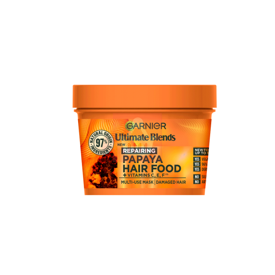 Garnier Ultimate Blends Hair Food Papaya 3-in-1 Damaged Vegan Hair Mask 390ml 