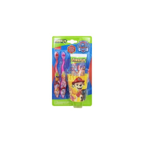 Paw Patrol Paw Patrol toothbrush 2 pieces + toothpaste + cup, cosmetic set for children 75 ml 