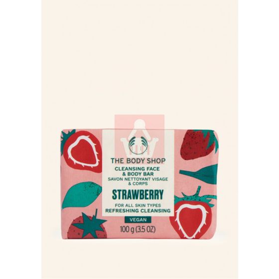 The Body Shop Strawberry Cleansing Face & Body Bar 100g