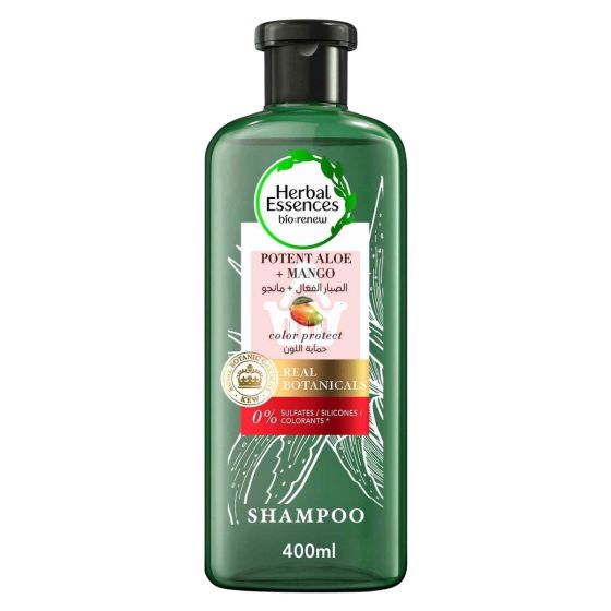 Herbal Essences Color Protect Sulfate Free Potent Aloe Vera + Mango Natural Shampoo 400 ml