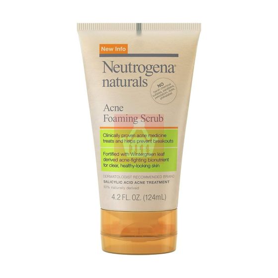 Neutrogena Naturals Salicylic Acid Acne Foaming Facial Scrub - 124ml