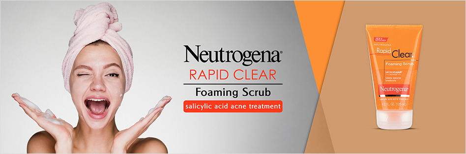Neutrogena Rapid Clear Foaming Exfoliating with Salicylic Acid Facial Scrub